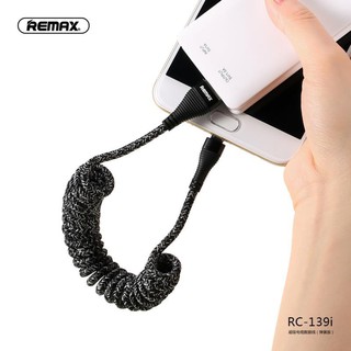 Cáp sạc lò xo Remax RC-139 ( Chân sạc Lightning/Type C)