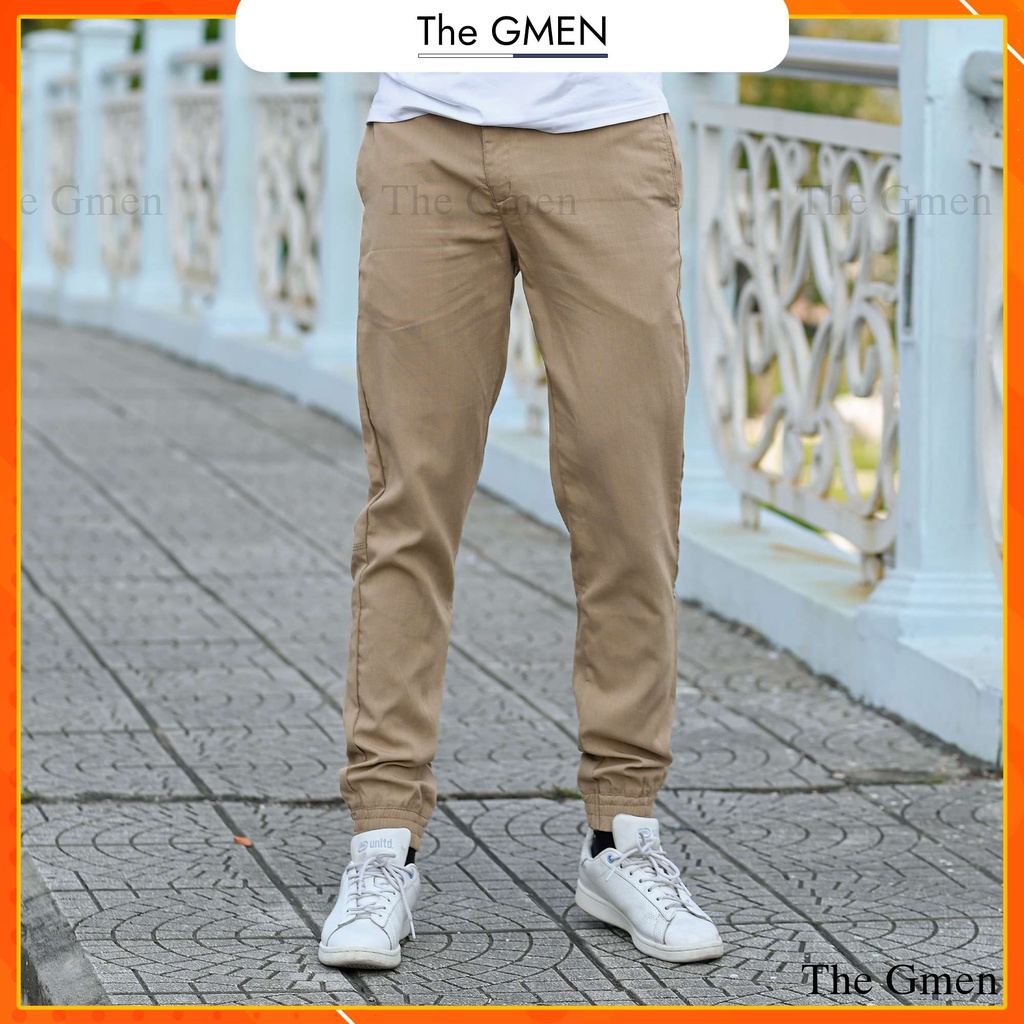 Quần jogger nam The GMEN Flex Jogger chất liệu linen lưng thun co giãn