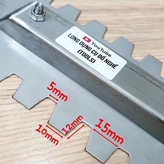 Bay Inox 304 Dài 35CM Tạo Rãnh Răng Cưa Hình Thang 10x12x15mm Chuyên ...