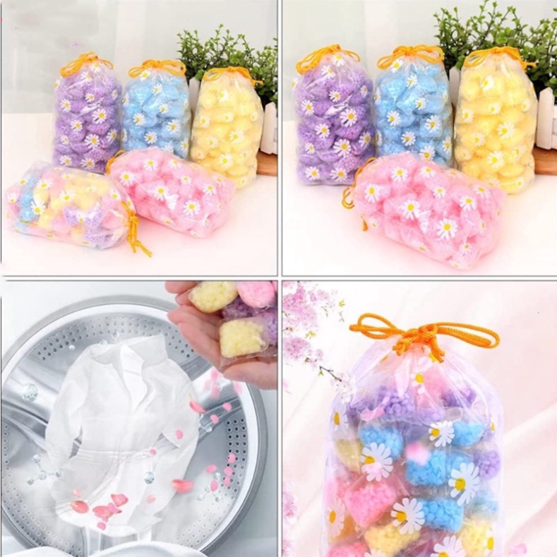 Set 30 / 50 / 100 viên 600g hạt giặt thơm lâu có thể tan trong nước tiện lợi DANA