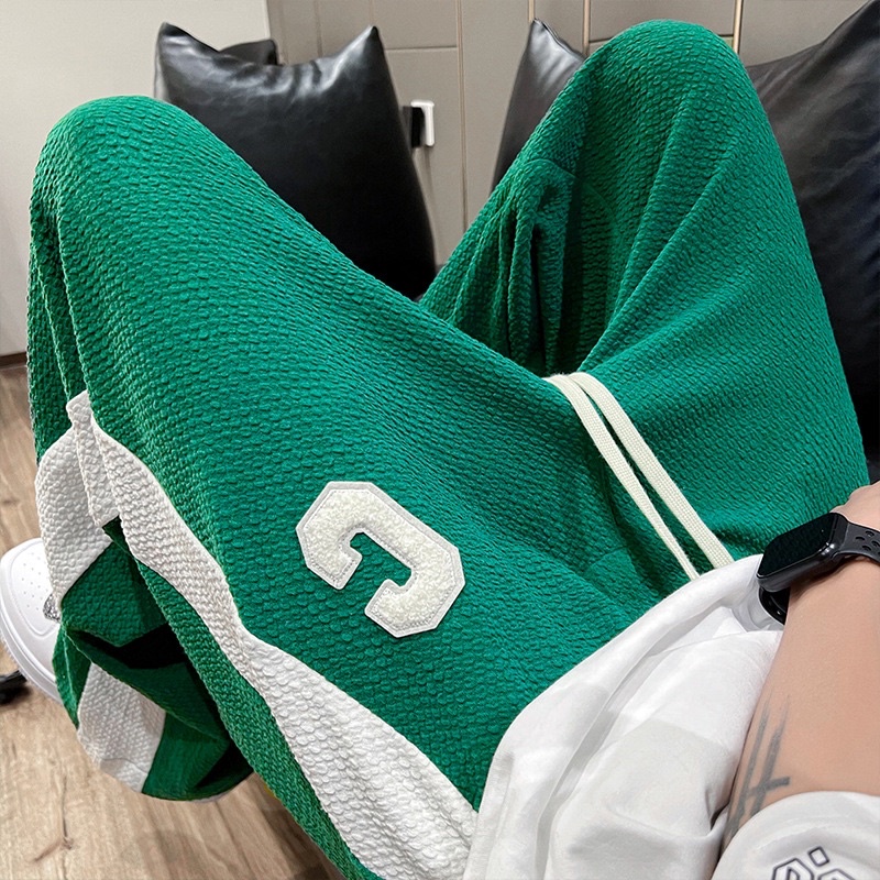 Quần Thể Thao Nam Nữ Unisex M7 Màu Xanh Trending Dáng Rộng Chất Cotton Xốp Dày Mát Phong Cách Streetwear