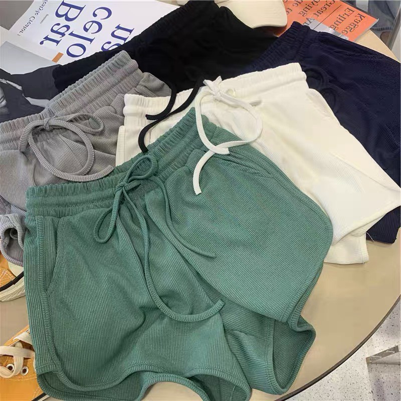 MỚI Quần sooc nữ vải tăm mát nhiều màu mặc đi chơi ở nhà tiện lợi - quần đùi nữ cạp cao | BigBuy360 - bigbuy360.vn
