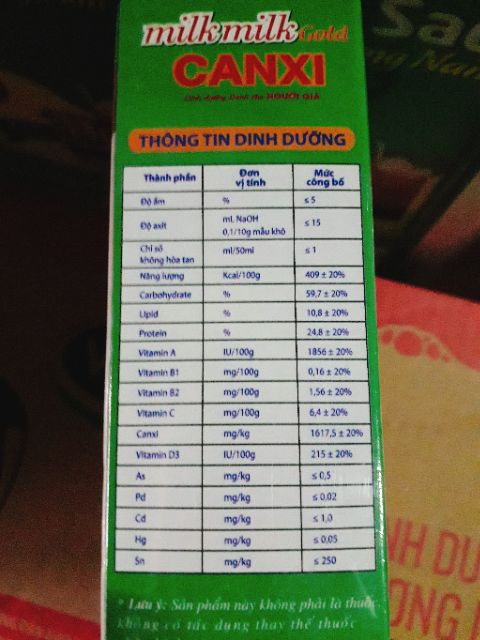 Sữa bột dinh dưỡng MilkMilkGold dành cho người già - MẪU MỚI