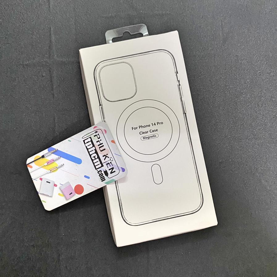 Ốp Lưng iPhone 14 Pro Trong Suốt Nam Châm Hỗ Trợ Sạc Không Dây