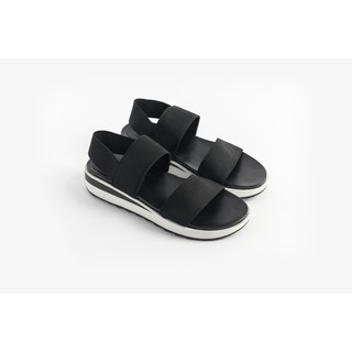 Giày Sandals thun nữ Leedo Đen trắng
