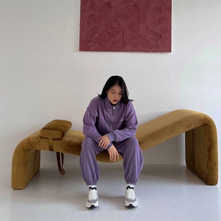 COMMON SENSE-áo nỉ tím half zip