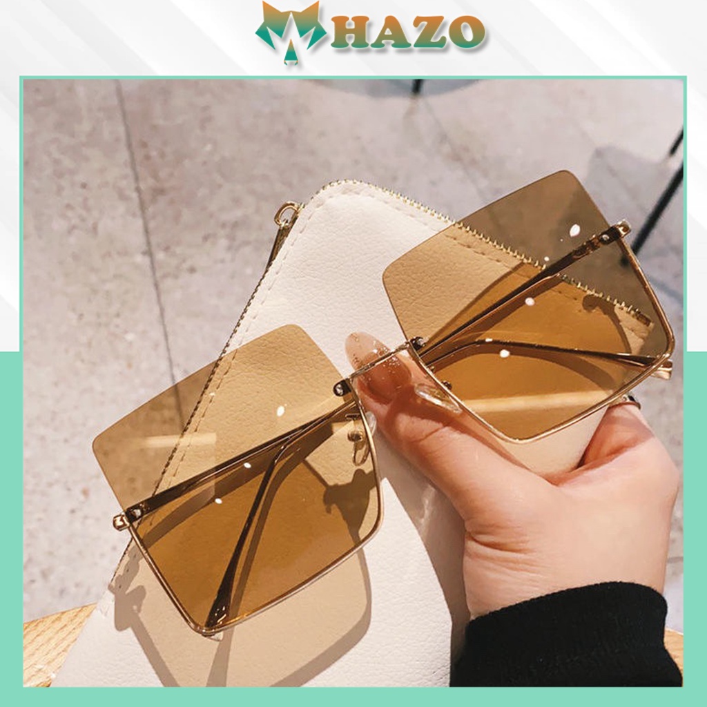 Mắt Kính Thời Trang Kính Râm Form Vuông Xi Ốc Cao Cấp 662 Phong Cách Ulzzang - Hazo