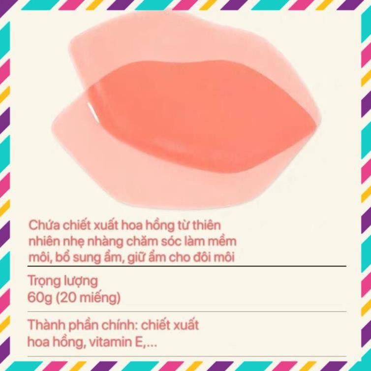 [HOT DEAL]  MẶT NẠ MÔI HOA HỒNG DƯỠNG ẨM - MỀM MÔI- CĂNG MỌNG HIISEES | BigBuy360 - bigbuy360.vn