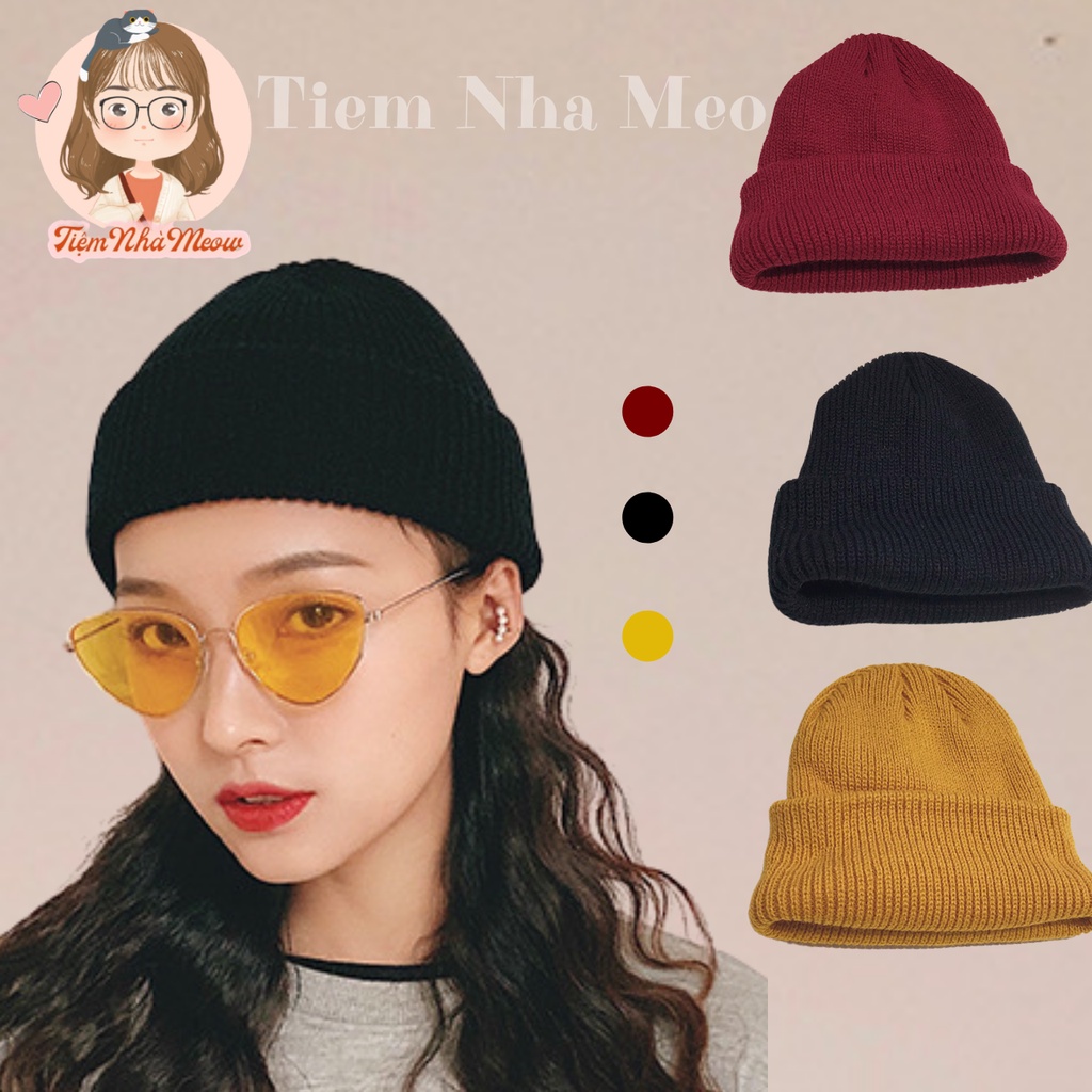 Mũ len, mũ beanie, nón len nữ mùa đông phong cách Hàn Quốc - Tiệm Nhà Mèo
