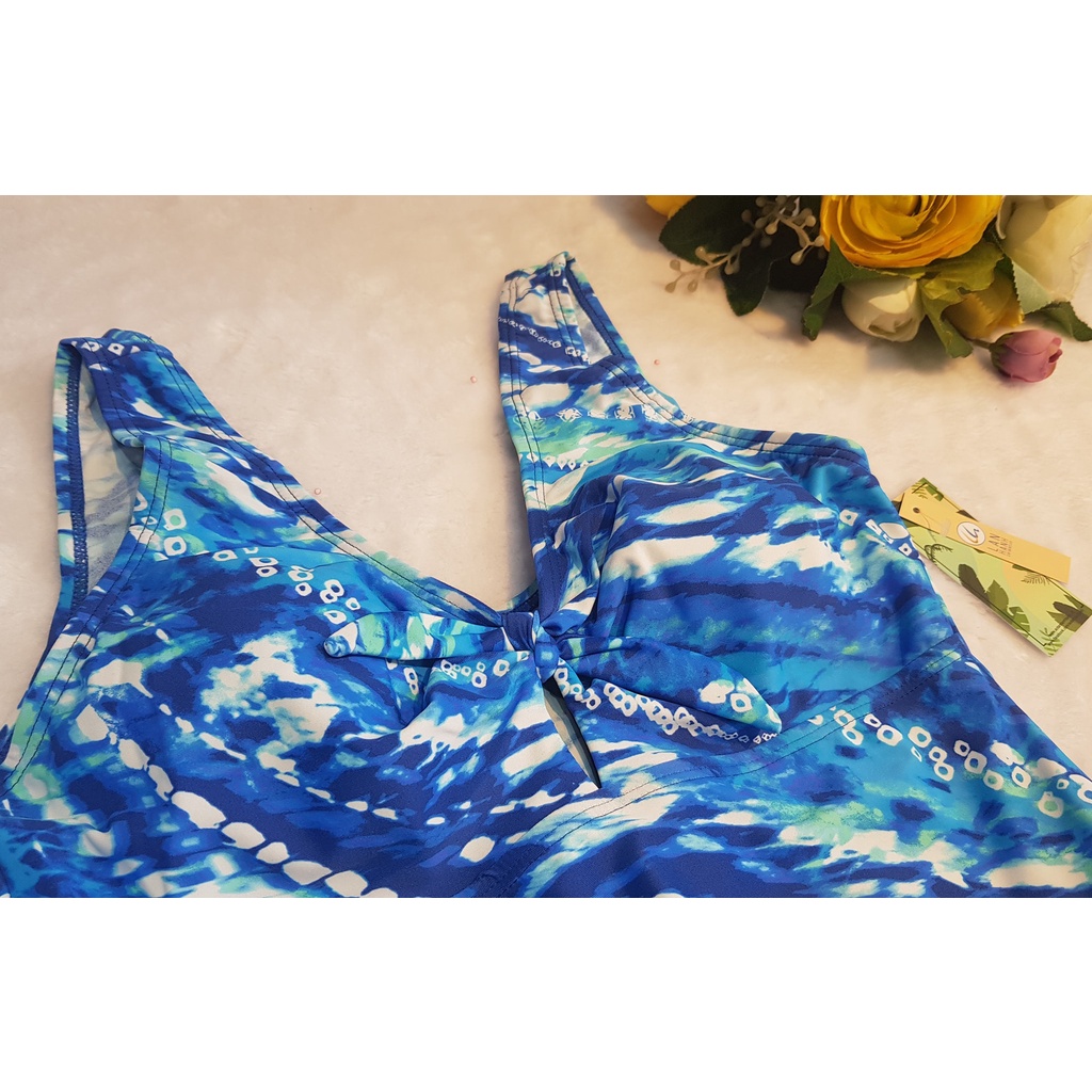 Váy bơi họa tiết tay ngắn có lót quần Lan Hạnh-90034