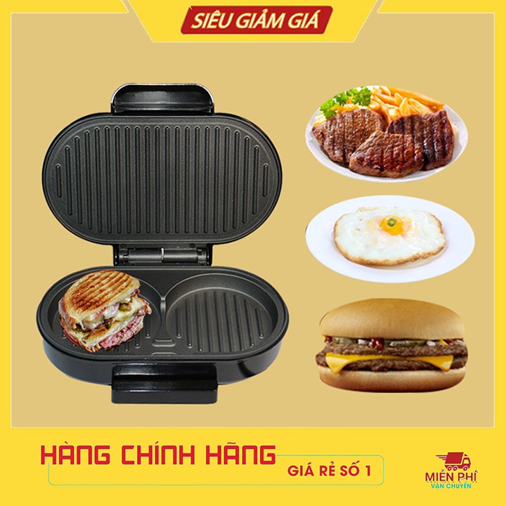 Máy Làm Bánh Sandwich, Dụng Cụ Làm Bánh Hamburger, Rán Bít Tết 750W