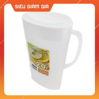 Bình đựng nước 2L hình ovan (nắp trắng)