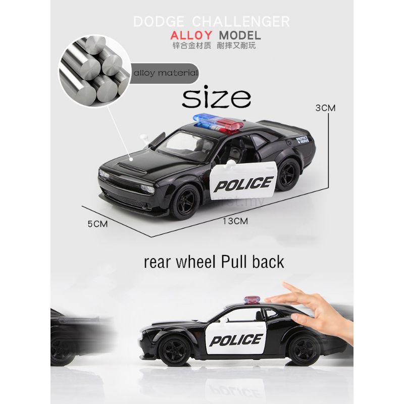 ĐỒ CHƠI XE OTO cảnh sát mô hình đúc kim loại tỉ lệ 1:36