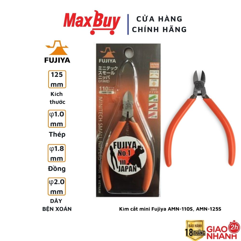 Kìm cắt mini Fujiya AMN-125S, AMN-110S thương hiệu Nhật, chất lượng cao cấp