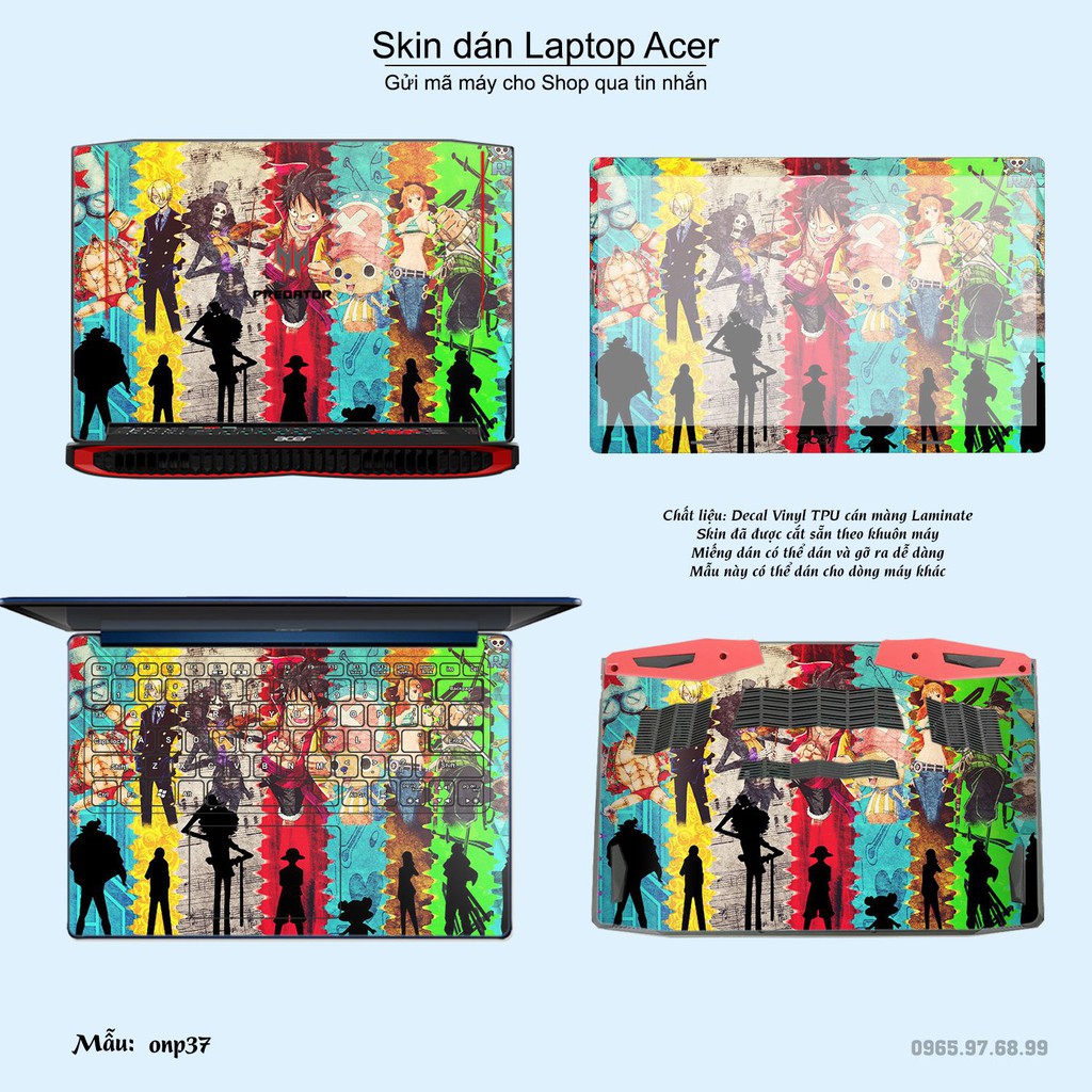 Skin dán Laptop Acer in hình One Piece _nhiều mẫu 23 (inbox mã máy cho Shop)