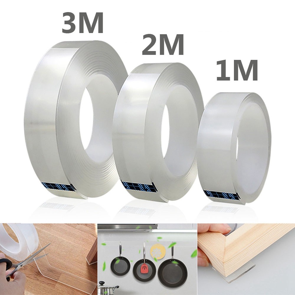 Băng Keo Hai Mặt Nano Siêu Dính Đa Năng Có Thể Tháo Rời