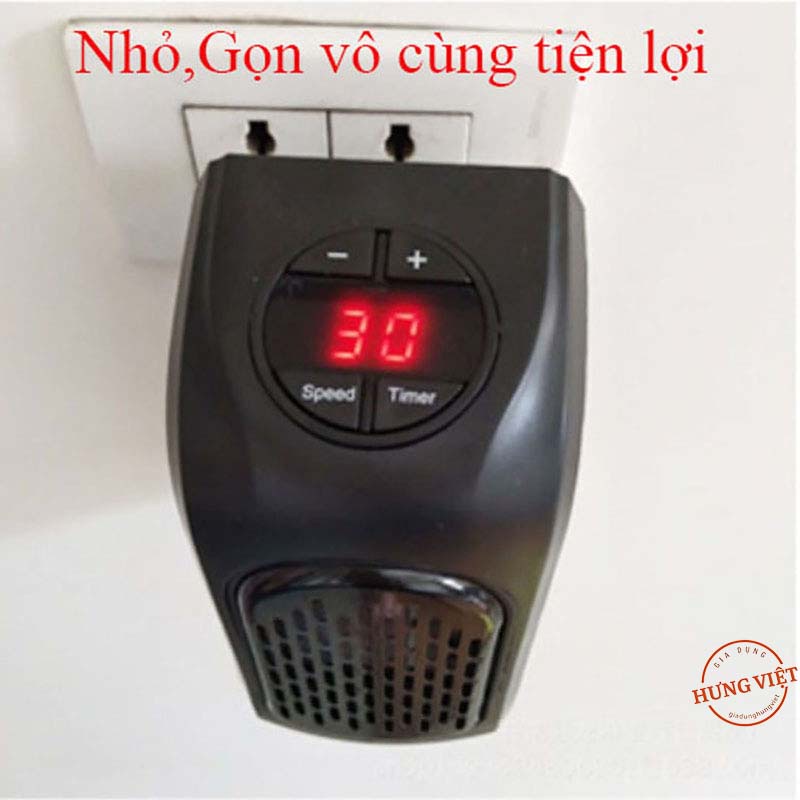 Quạt sưởi, Máy sưởi cắm điện mini Handy Heater [MÁY SƯỞI VUÔNG]