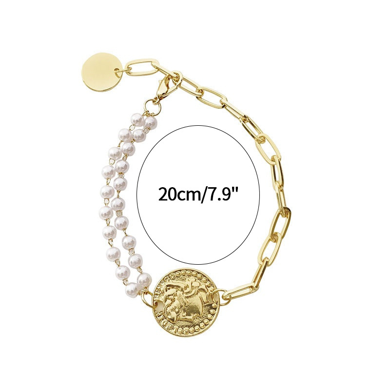 Vòng Tay Kim Loại Xỏ Hạt Ngọc Trai Nhân Tạo Phong Cách Hàn Quốc Xinh Xắn Cho Các Bạn Nữ | BigBuy360 - bigbuy360.vn