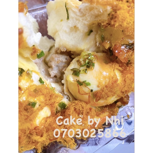 Bánh mì trứng gà thịt xây sốt bơ thêm chà bông gà siêu ngon, mềm