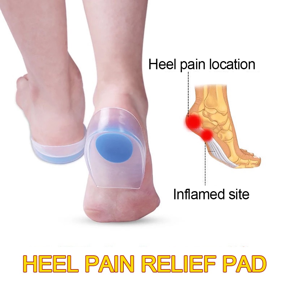 Cặp Đế Lót Giày Bằng Silicone Trong Suốt Chống Sốc Chống Trượt Hấp Thụ Sốc