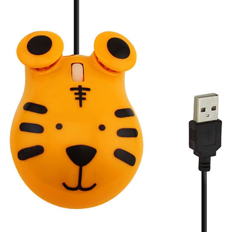 Chuột Quang Có Dây USB Hình Hổ 3 Nút Bấm 1600DPI Kèm Dây 3.2 Feet Cho Máy Tính Laptop/Notebook/PC