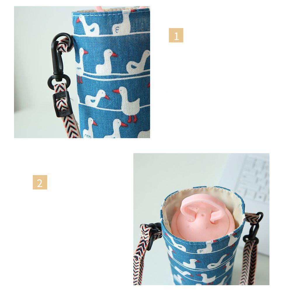 ELEGANT Túi Đeo Chéo Vải Lanh Cotton Hình Chai Nước Dễ Điều Chỉnh Thời Trang Du Lịch Cho Nữ