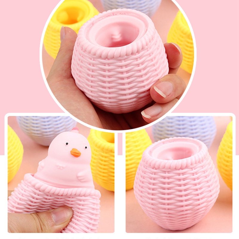 Đồ Chơi Squishy Hình Gà Con Màu Sắc Ngẫu Nhiên