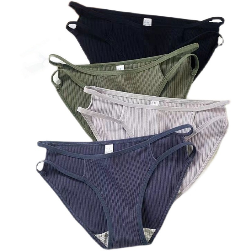 Quần Lót Cotton Lưng Vừa Thoáng Khí Phong Cách Nhật Bản Cho Nữ