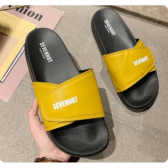 Dép quai ngang cặp đôi nam nữ giả da ulzzang - US684