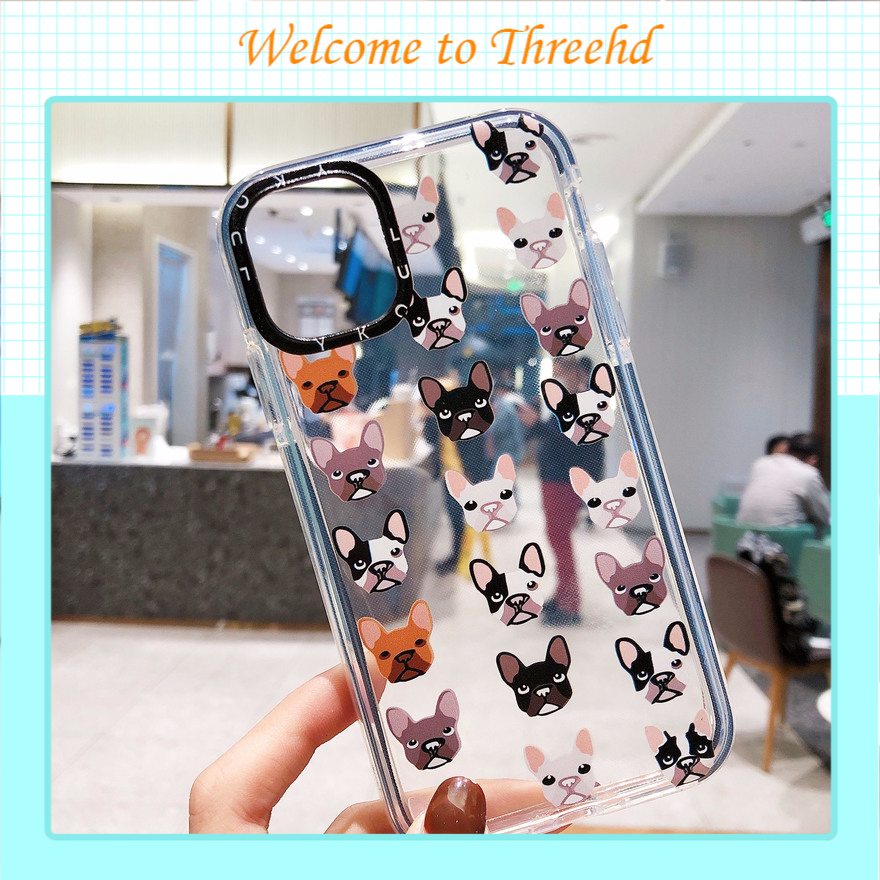 Casing Ốp lưng Samsung S21 S20 Plus Ultra Note 20 Ultra A21s A71 A51 A70 A50 A50s A30s A20 A30 A10 M10 A7 2018 J7 Prime French Bulldog Cute Shockproof Transparent Soft TPU Back Cover Silicon clear Pattern Anti-fall Phone Case