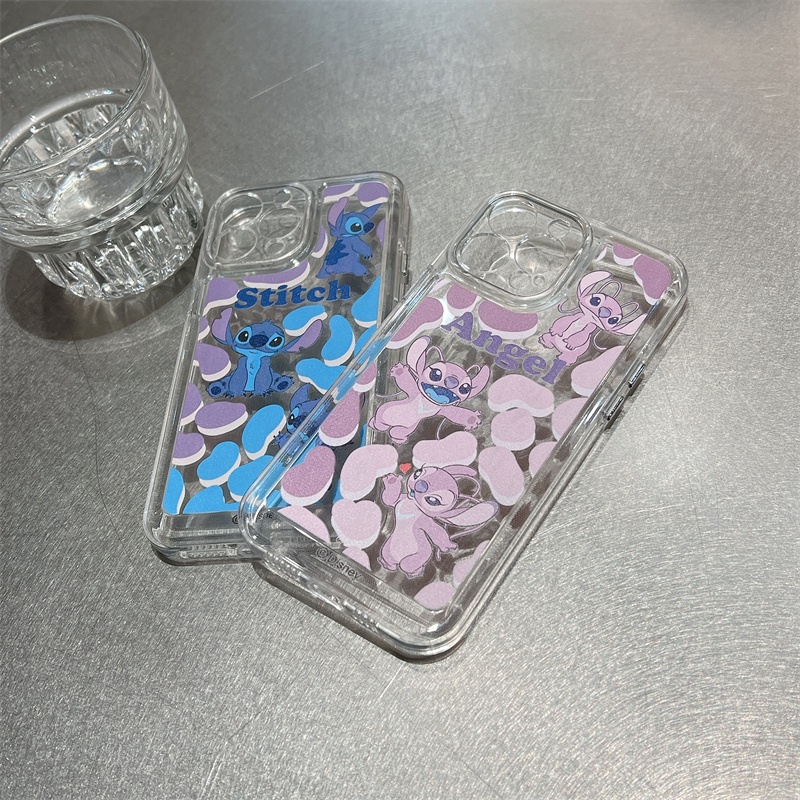 DISNEY Ốp Điện Thoại Trong Suốt In Hoạt Hình Stitch Chống Sốc Cho iPhone 7+ 8+ 7 8 Plus 11 12 13 Pro MAX X XS MAX XR