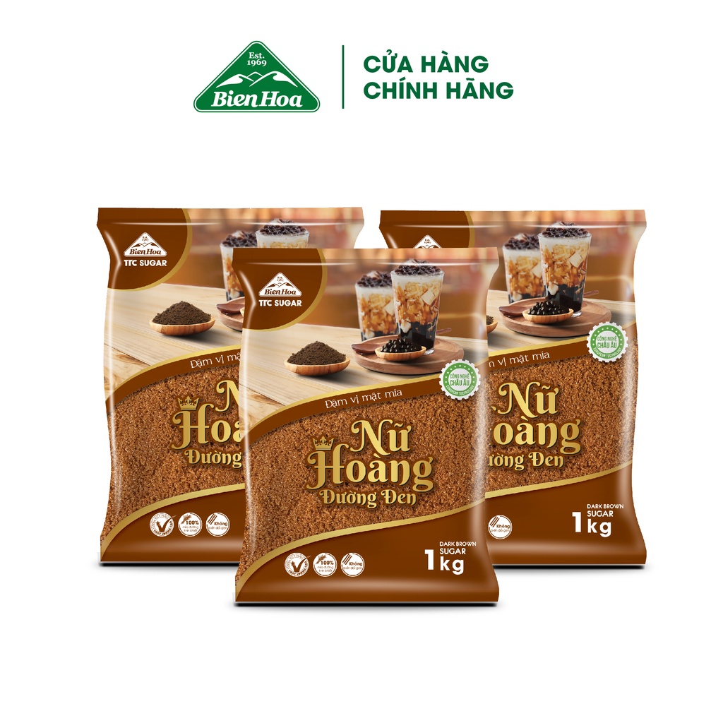 Combo 3 Đường đen nữ hoàng Biên Hòa 1kg/túi