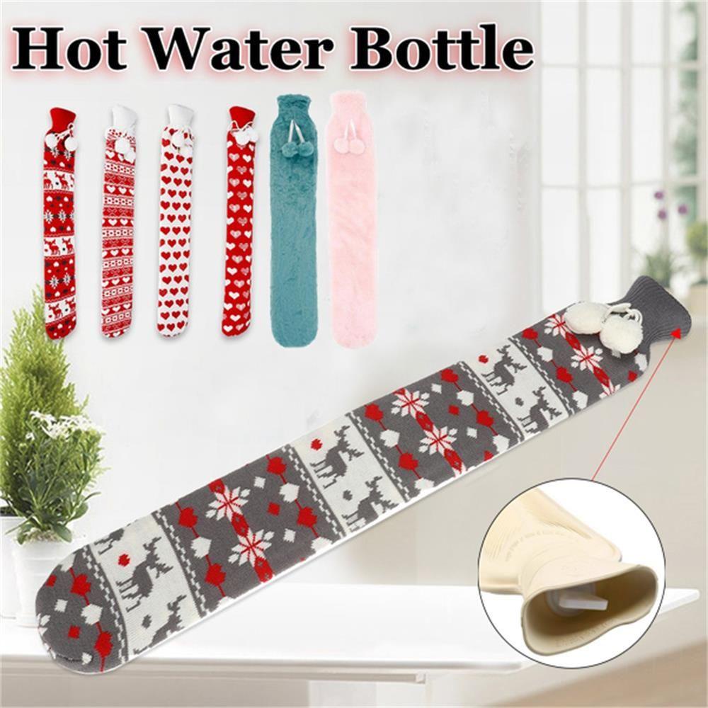 Túi Chườm Nóng Giả Lông Thú Màu Trơn Ấm Áp Có Thể Tháo Rời Với Vỏ