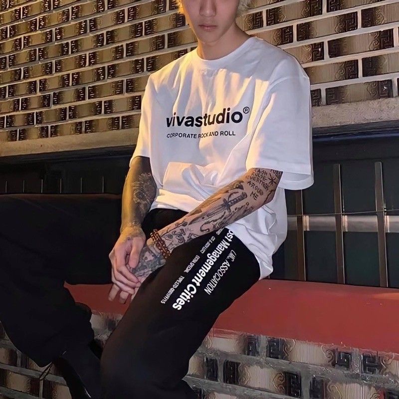 Áo thun cotton unisex in vivastudio 2 màu nam nữ