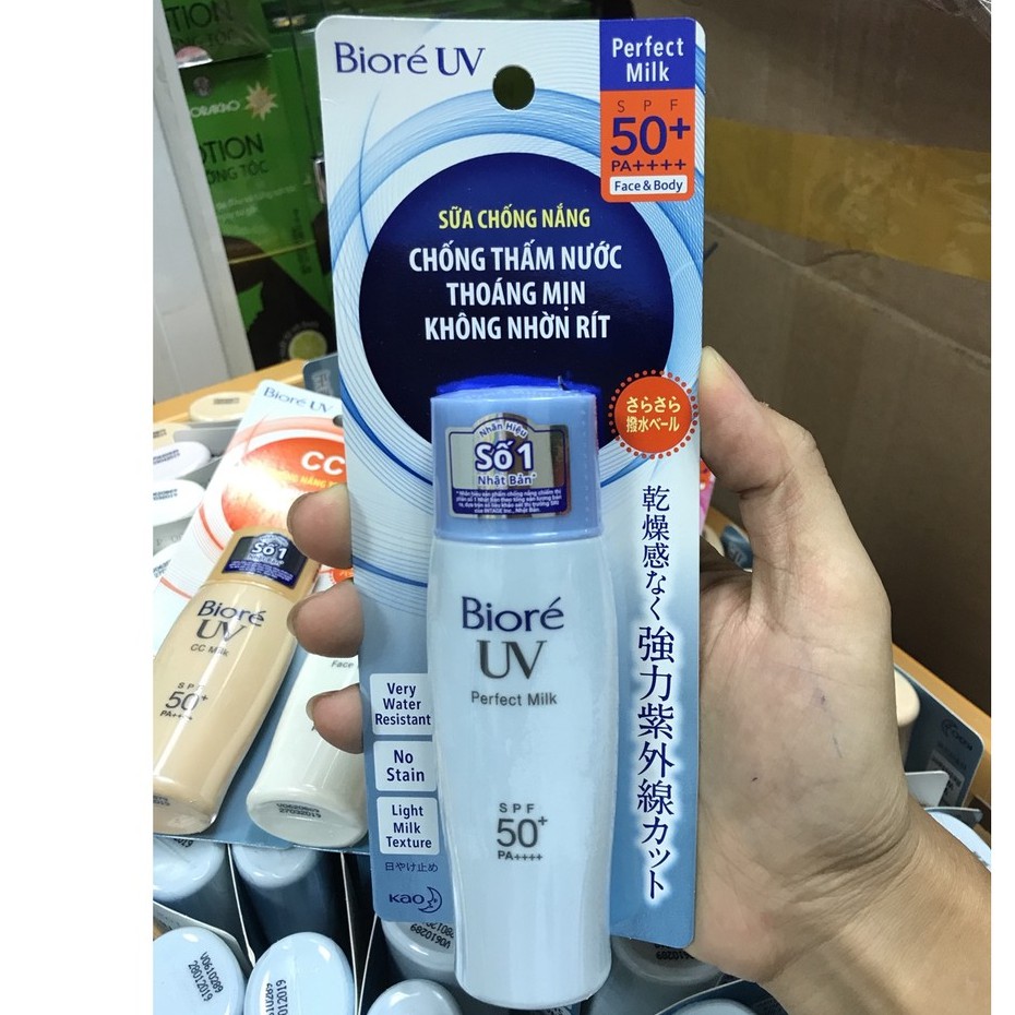 Sữa Chống Nắng Bioré Chống Thấm Nước SPF 50+/PA++++ 40ml UV Perfect Milk