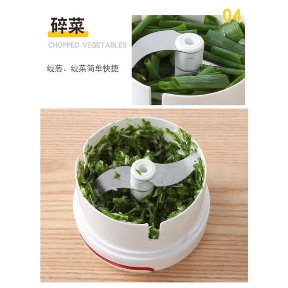 Dụng Cụ Xay Tỏi Ớt Bằng Tay Mini Food Chopper Tiện Dụng, Máy Xay Tỏi, Thực Phẩm Cầm Tay Đa Năng CamCamHome