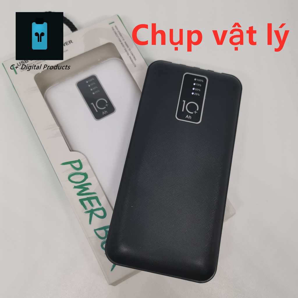 Pin Sạc Dự Phòng Power Bank 20000MAh Tích Hợp Cáp Sạc Nhanh 4 Đầu Lightning/Micro/Type C/USB MEMOTOP