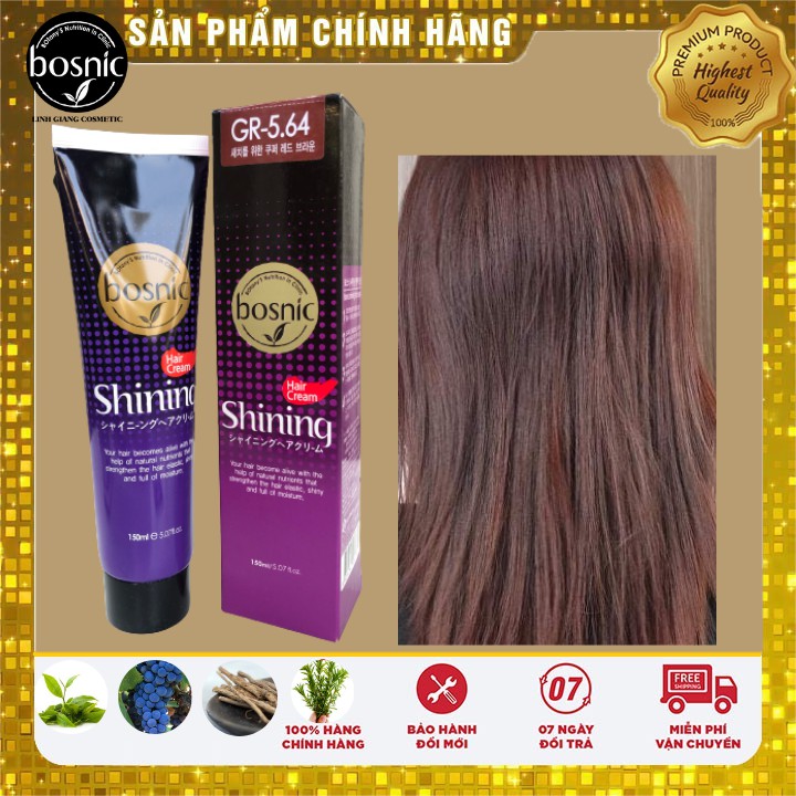 THUỐC NHUỘM MÀU THỜI TRANG BOSNIC 150ML GR5.64 (NÂU RƯỢU)