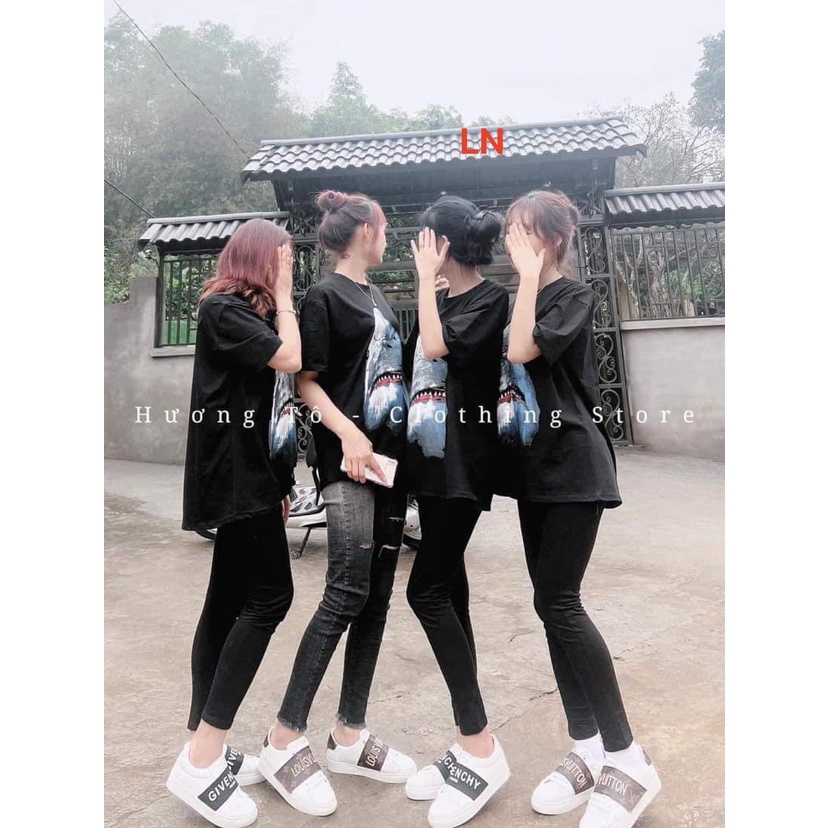 Áo phông Cá Mập In hình 5D siêu chất phom rộng unisex