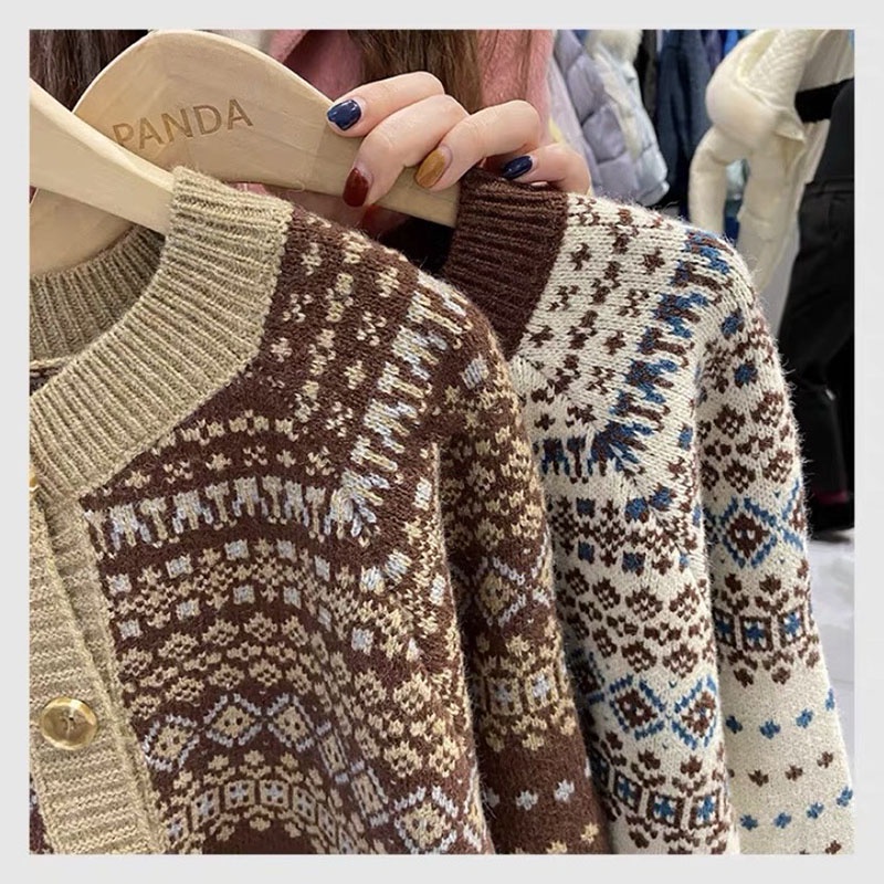 Áo Cardigan Len Thổ Cẩm 2 Màu Đủ Size M057