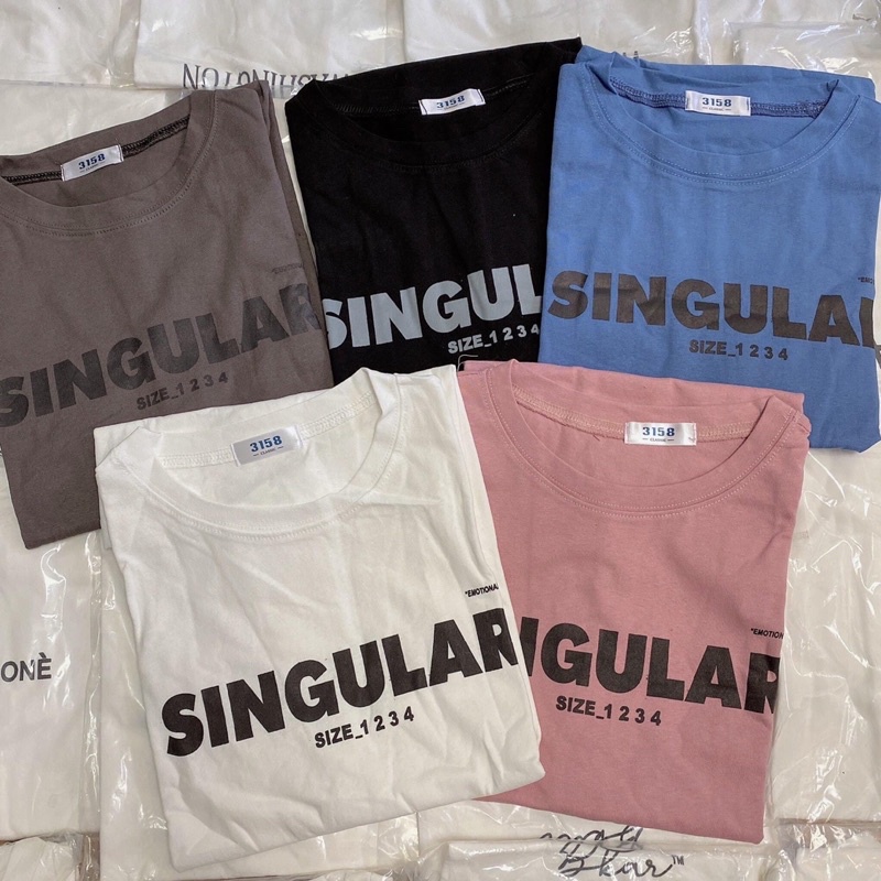 ÁO PHÔNG TAY LỠ SINGULAR CHẤT COTTON KHÔ 3158/ dài 71 rộng 55