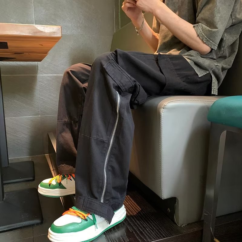 Quần ống Rộng Nam Phong Cách Retro Dành Cho Nữ Quần Baggy Cargo Pants Quần âu Nam Quần Jogger Nam Quần ống Suông Quần Túi Hộp Nam