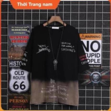 Áo thun nam ngắn tay  form rộng, MÀU ĐEN - AO4  5mp44e49qv
