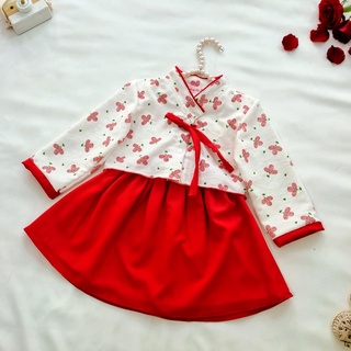 [ CÓ QUÀ TẶNG 💝] Đầm handbok đỏ bé gái