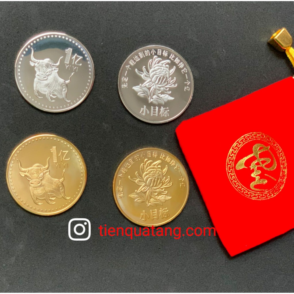 Đồng Xu Hình Con Trâu Mạ Vàng Bạc Lưu Niệm Của Đài Loan | BigBuy360 - bigbuy360.vn
