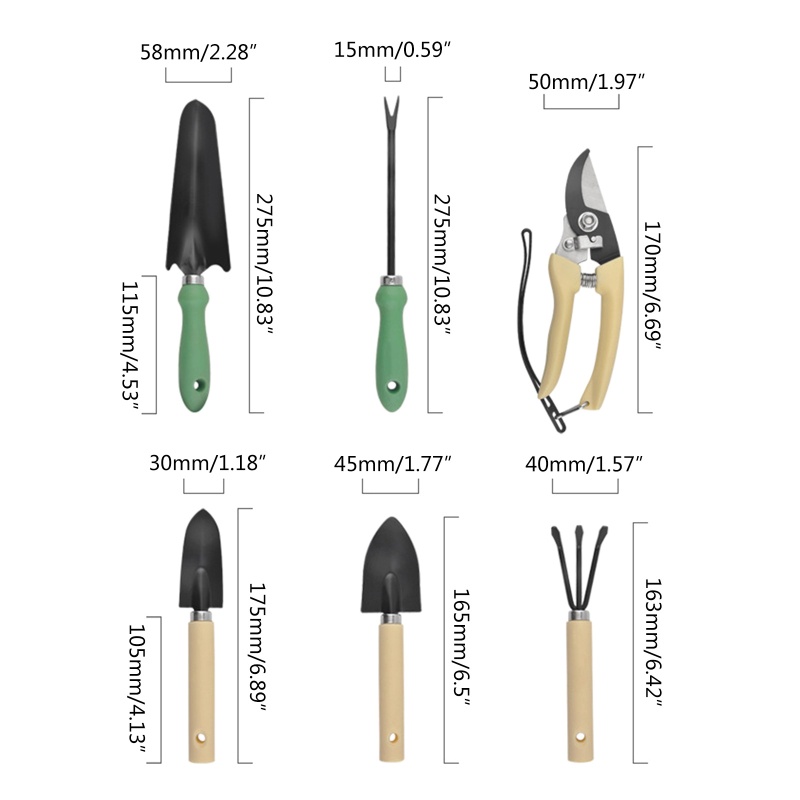 Set Dụng Cụ Làm Vườn Gồm Túi Tote Và Tay Cầm Trong Suốt Chịu Được Sức Nặng