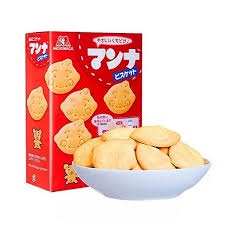 Bánh quy ăn dặm cho bé  Morinaga từ 9 tháng hình thú mặt cười date xa