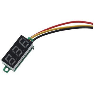 Digital Voltmeter DC 0-100V LED Panel 3-Digital With 3 Wires Green