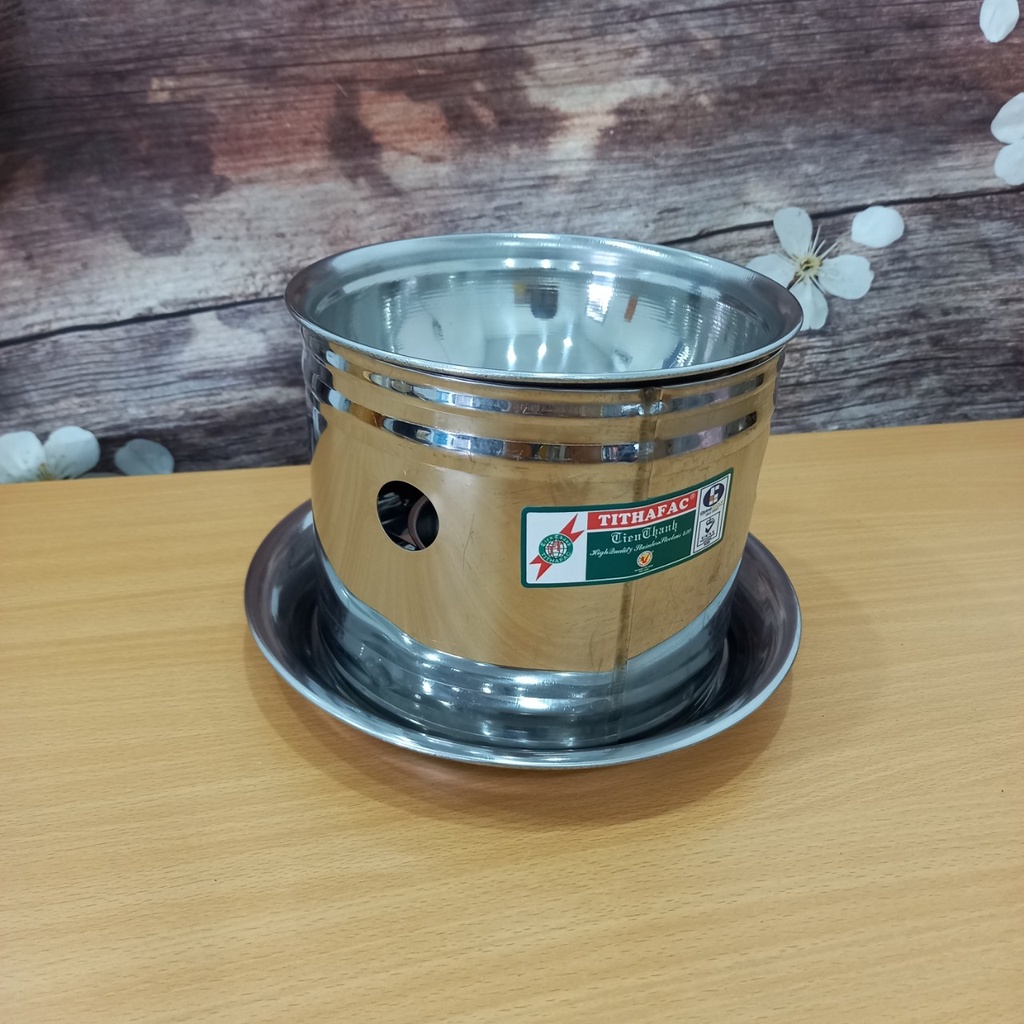 Bộ Nồi Lẩu 1 Người Ăn Inox Kèm Bếp Cồn Dùng Cho Quán Ăn