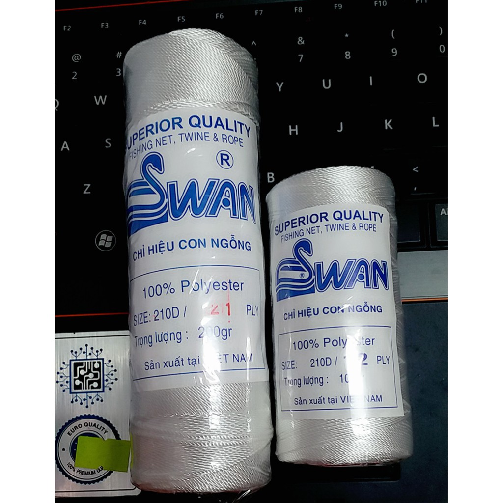 cuộn 100-200gam chỉ dù, chỉ nylon xỏ hạt, dây nhợ thả diều size 0.8-1.4mm